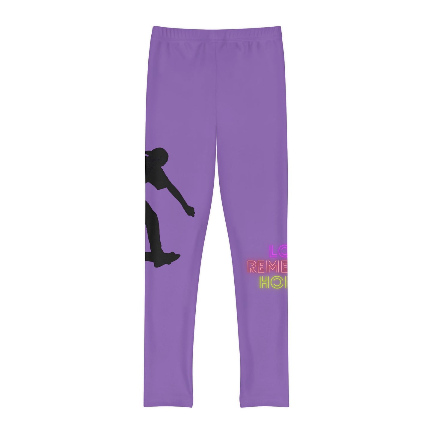 Youth Full-Length Leggings: Skateboarding Lite Purple