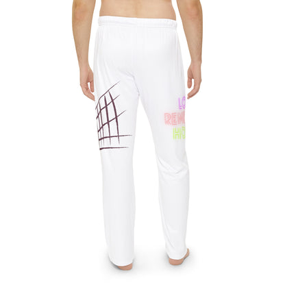 Men's Pajama Pants: Volleyball White