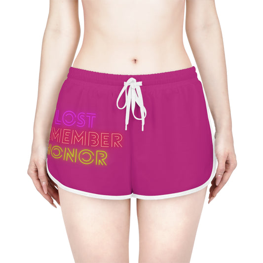 Women's Relaxed Shorts: Lost Remember Honor Pink