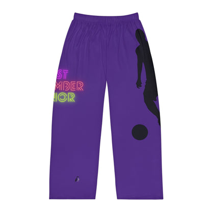 Men's Pajama Pants: Soccer Purple