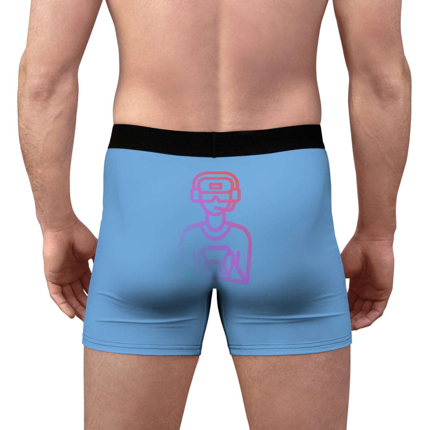 Men's Boxer Briefs: Gaming Lite Blue