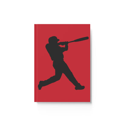 Hard Backed Journal: Baseball Dark Red