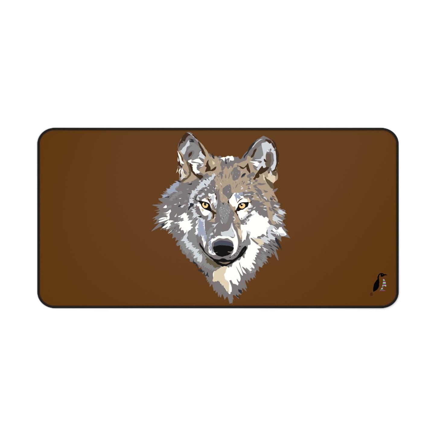 Desk Mat: Wolves Brown