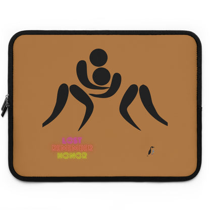 Laptop Sleeve: Wrestling Lite Brown