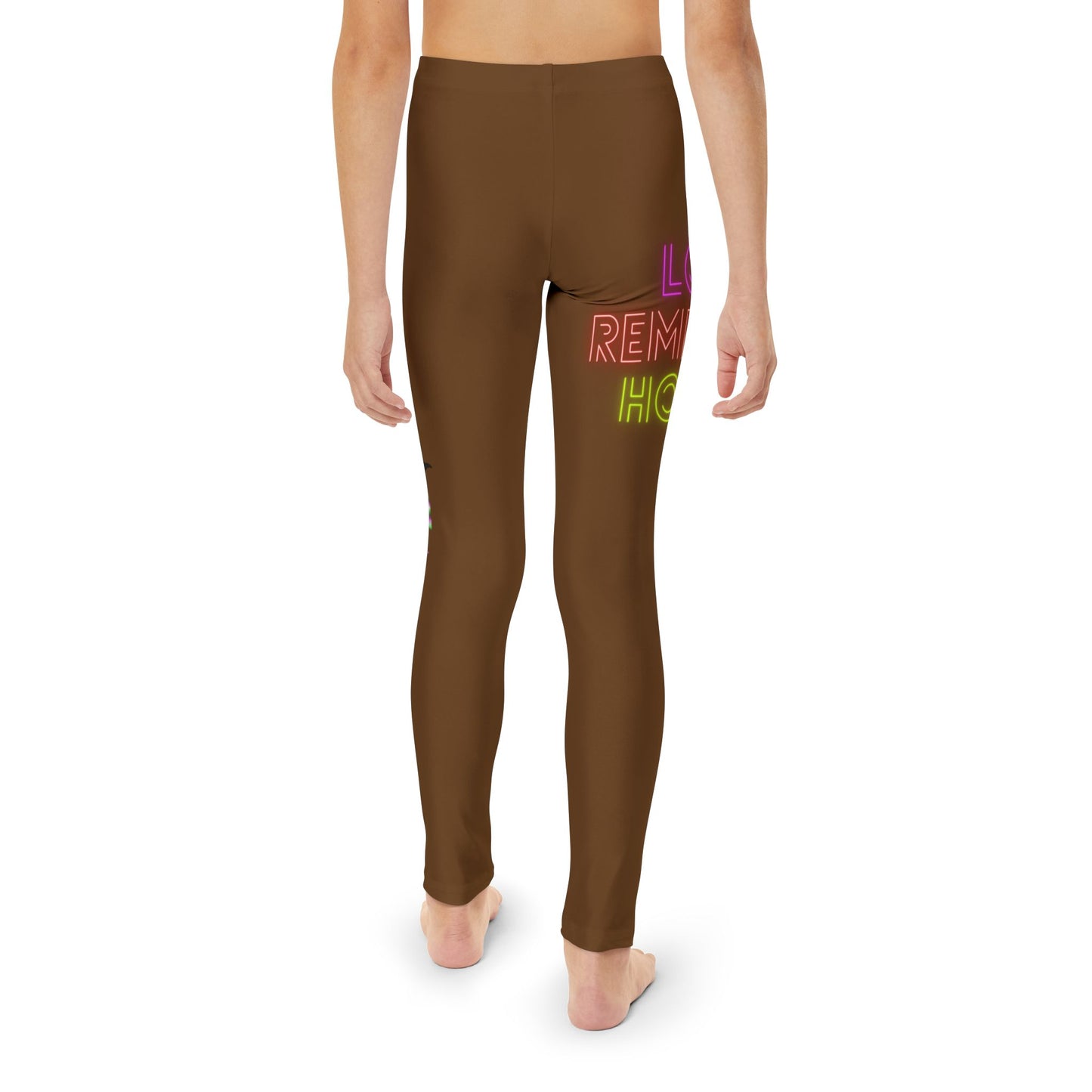 Youth Full-Length Leggings: Lost Remember Honor Brown