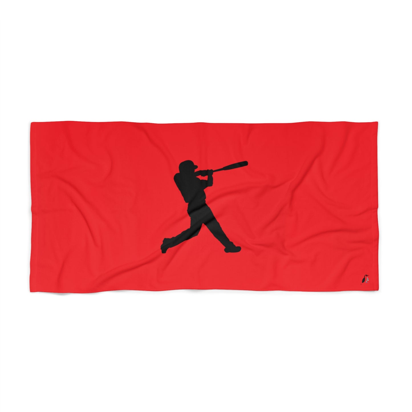 Beach Towel: Baseball Red