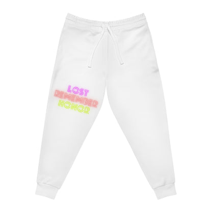 Athletic Joggers: Lost Remember Honor White