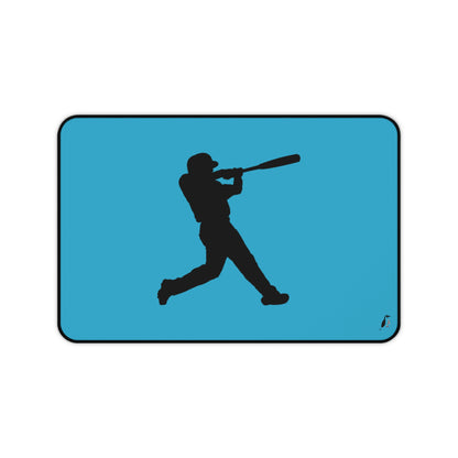 Desk Mat: Baseball Turquoise