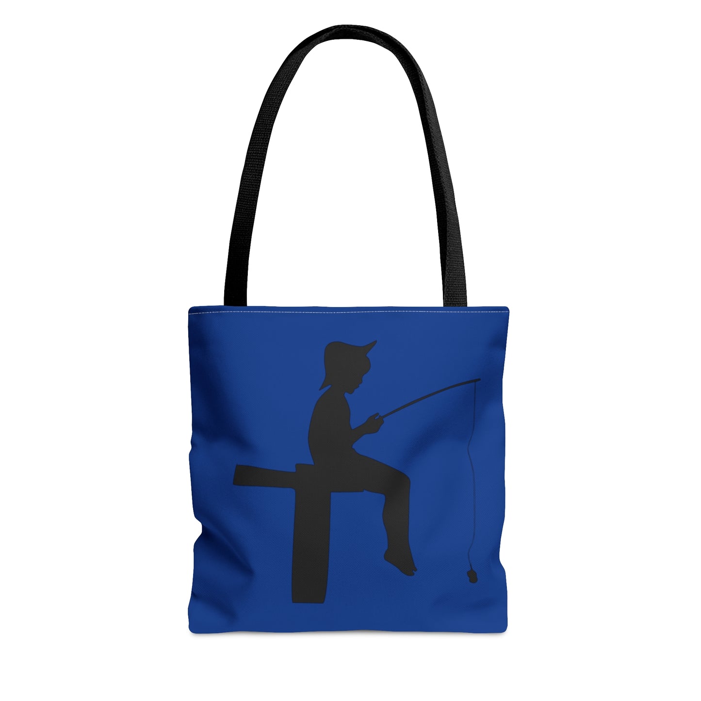 Tote Bag: Fishing Dark Blue