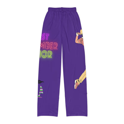 Kids Pajama Pants: Golf Purple