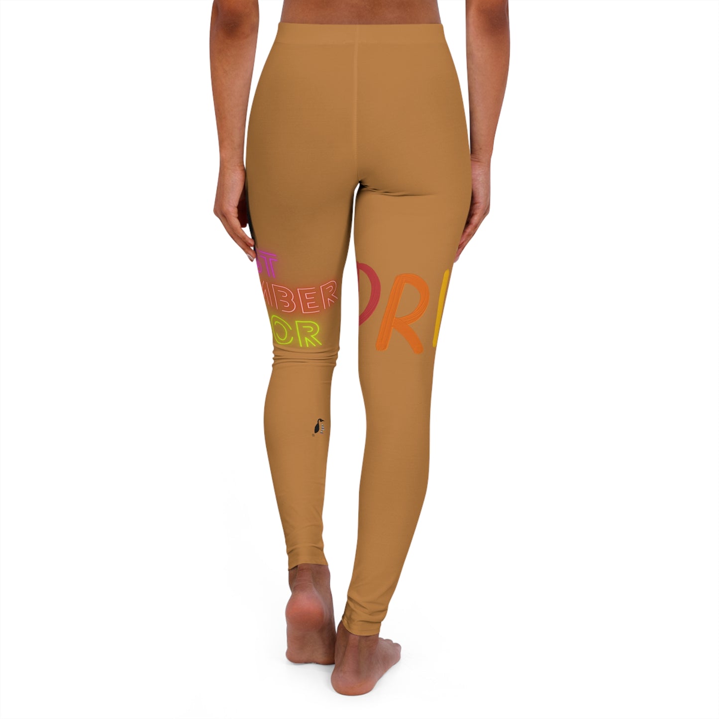 Women's Spandex Leggings: LGBTQ Pride Lite Brown