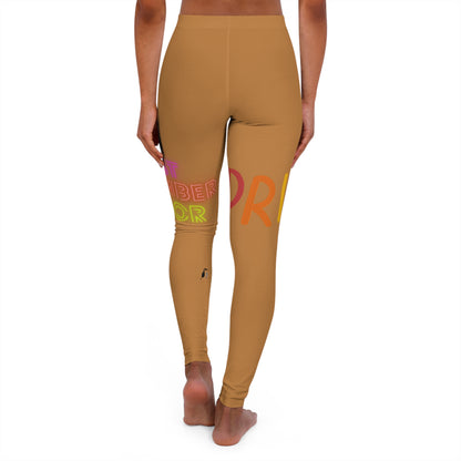 Women's Spandex Leggings: LGBTQ Pride Lite Brown