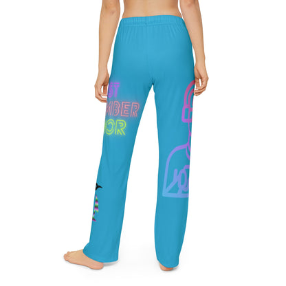 Kids Pajama Pants: Gaming Turquoise