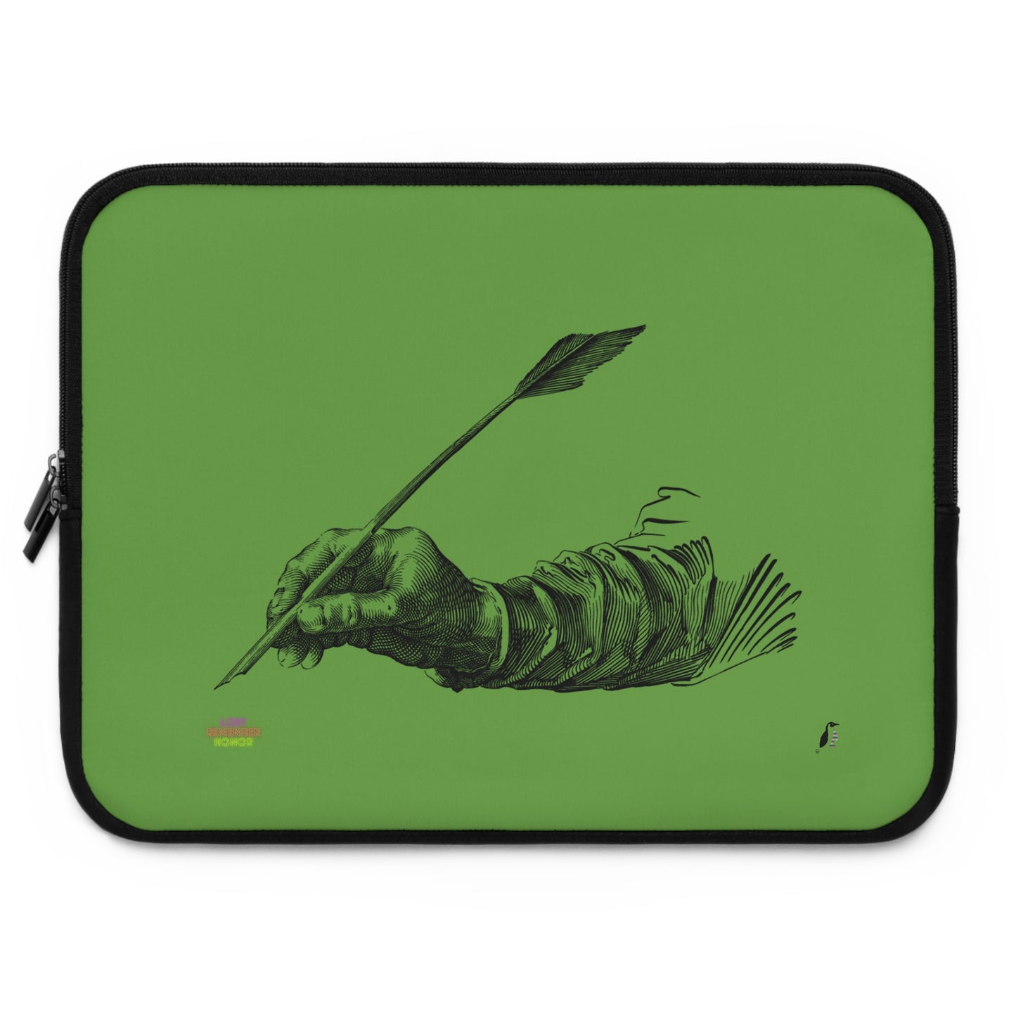 Laptop Sleeve: Writing Green