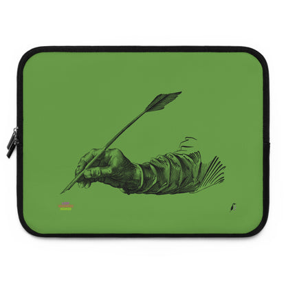 Laptop Sleeve: Writing Green