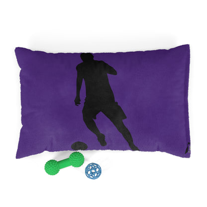 Pet Bed: Soccer Purple