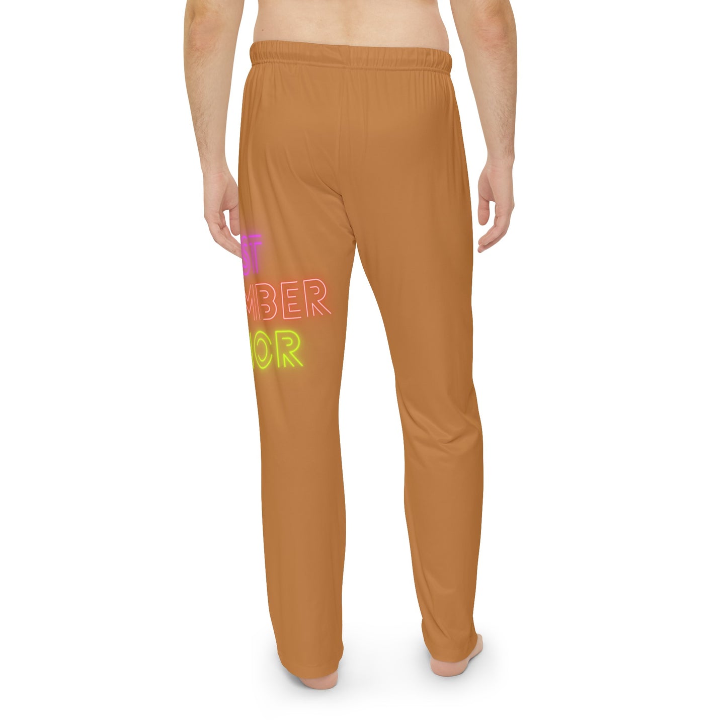 Men's Pajama Pants: Lost Remember Honor Lite Brown