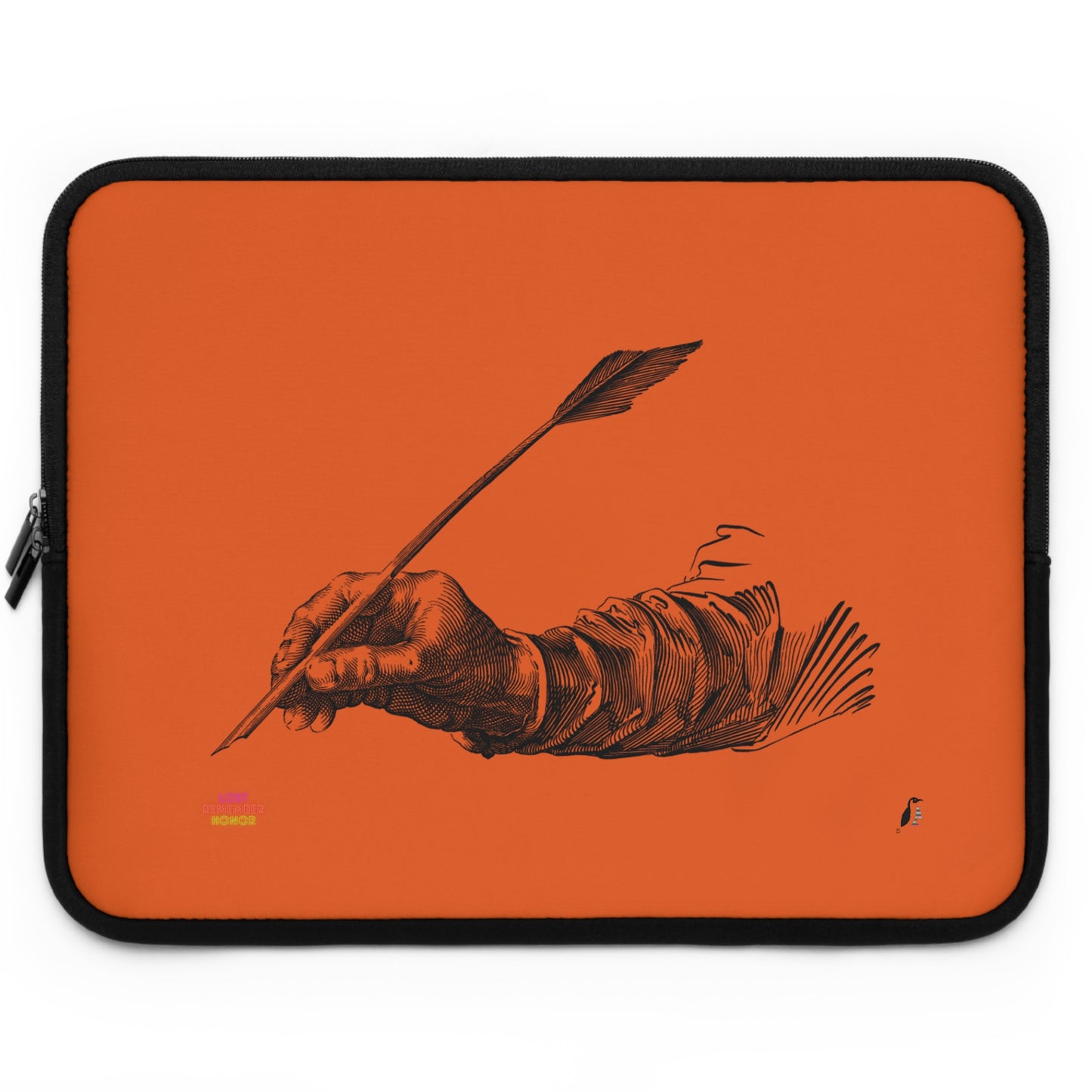 Laptop Sleeve: Writing Orange