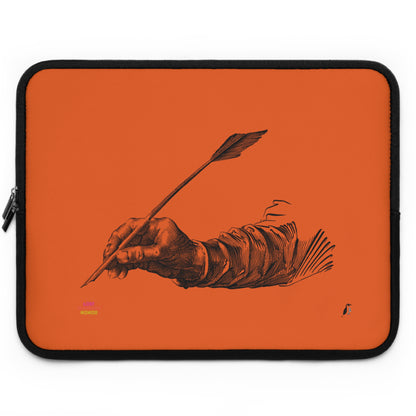 Laptop Sleeve: Writing Orange