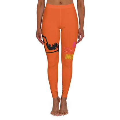 Women's Spandex Leggings: Racing Orange