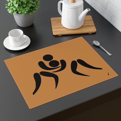 Placemat, 1pc: Wrestling Lite Brown