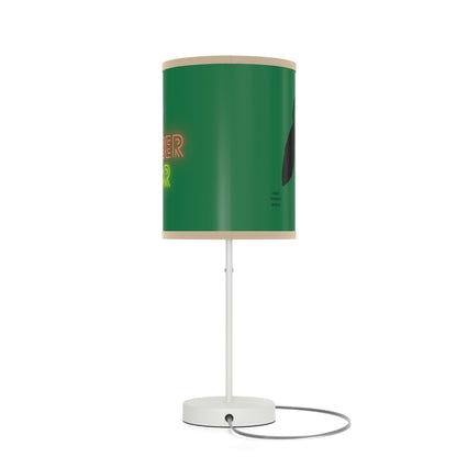 Lamp on a Stand, US|CA plug: Crazy Penguin World Logo Dark Green