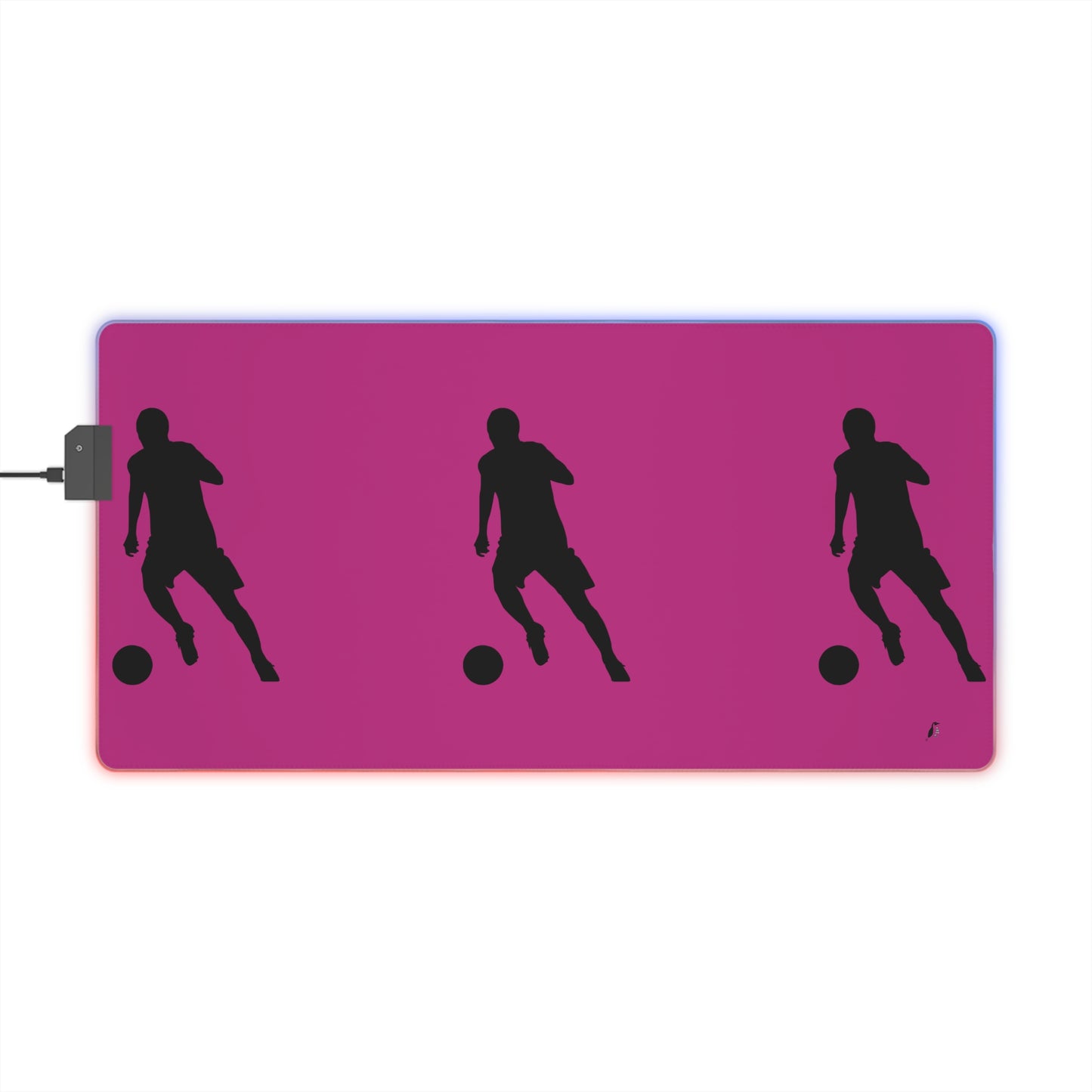 LED Gaming Mouse Pad: Soccer Pink