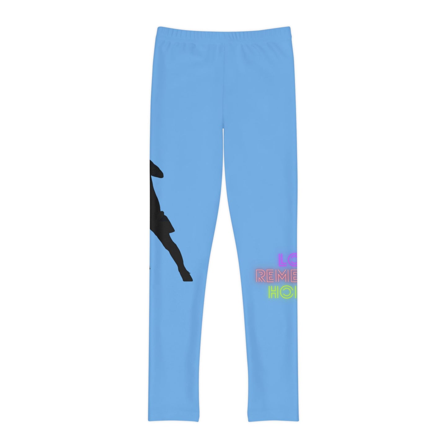 Youth Full-Length Leggings: Soccer Lite Blue