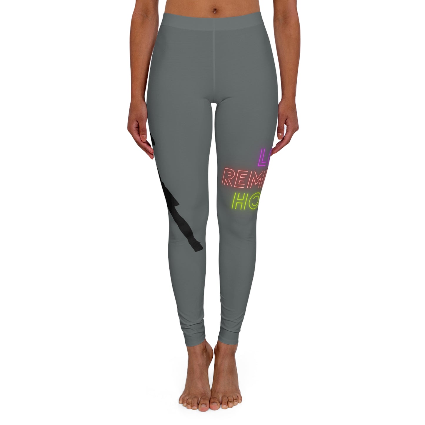 Women's Spandex Leggings: Soccer Dark Grey