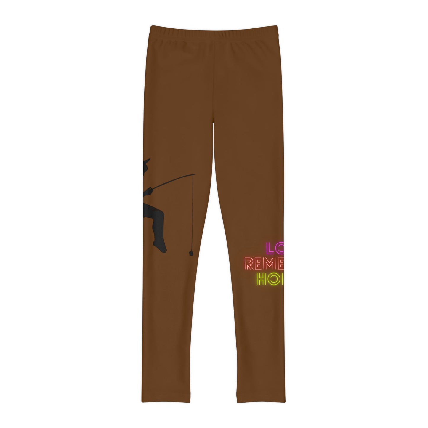 Youth Full-Length Leggings: Fishing Brown