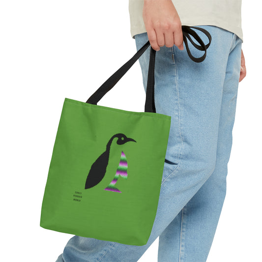 Tote Bag: Crazy Penguin World Logo Green