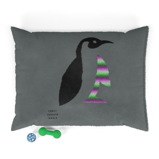 Pet Bed: Crazy Penguin World Logo Dark Grey