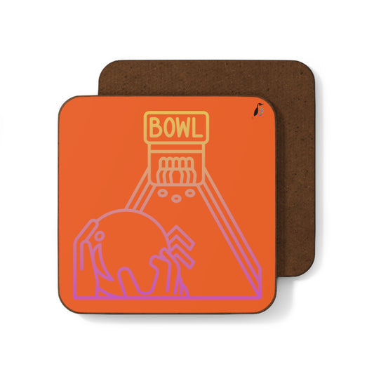 Hardboard Back Coaster: Bowling Orange