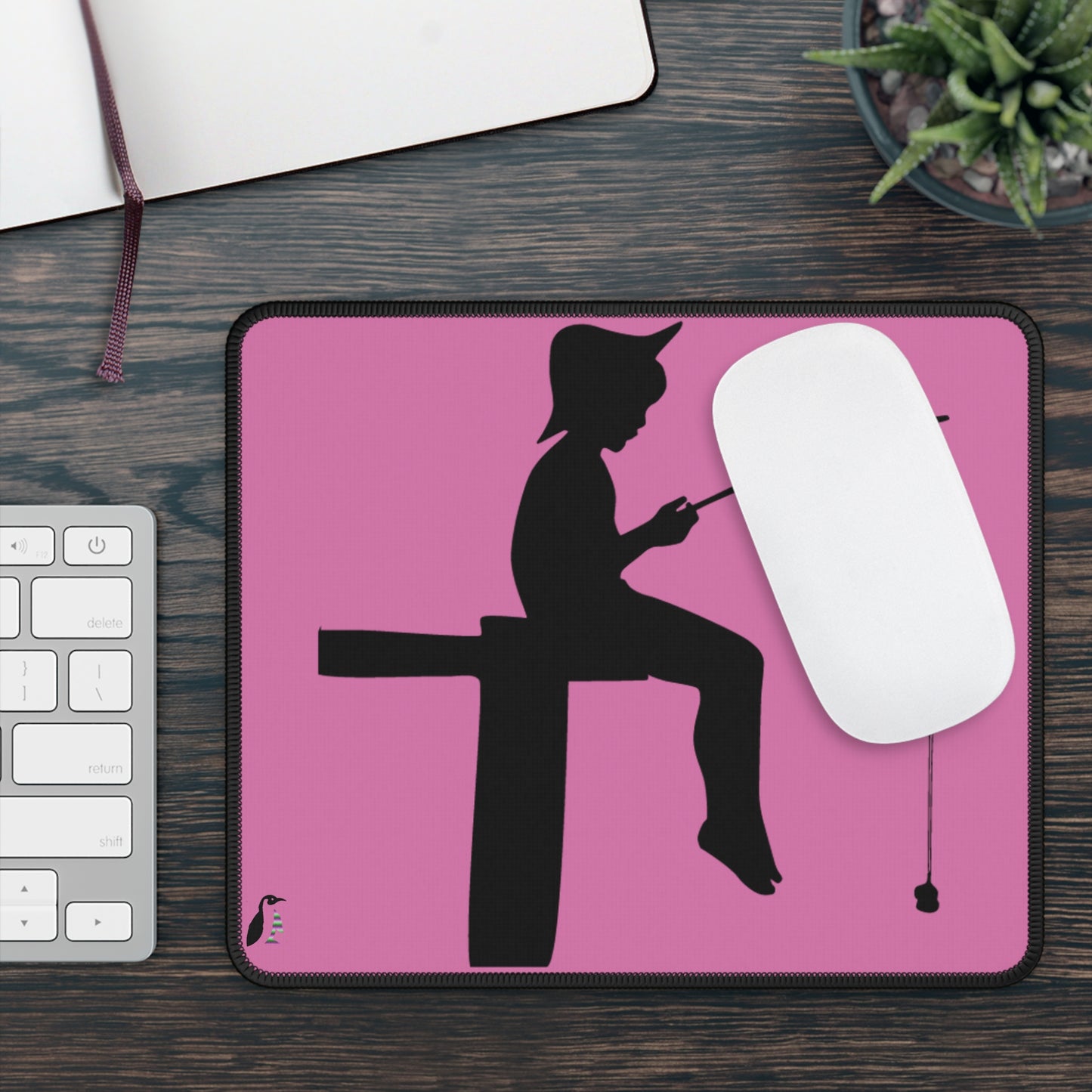 Gaming Mouse Pad: Fishing Lite Pink