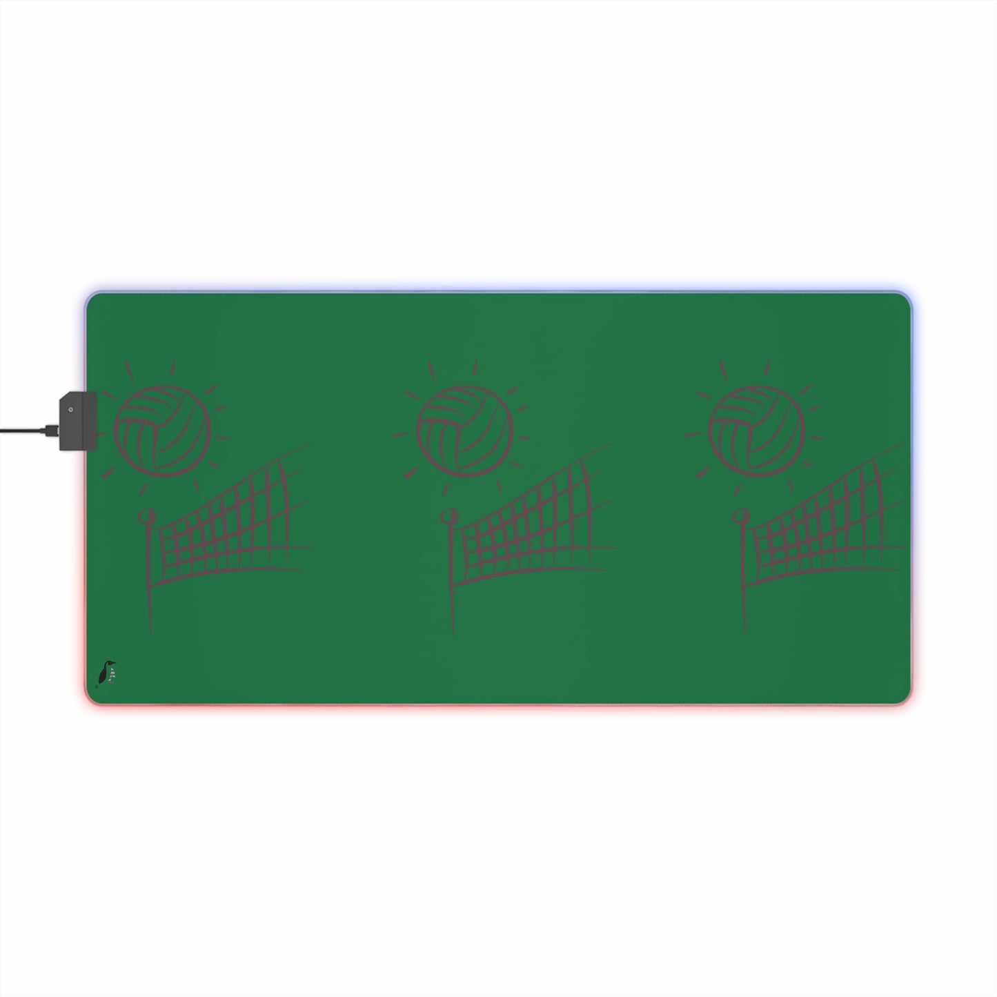 LED Gaming Mouse Pad: Volleyball Dark Green