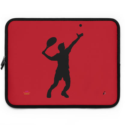 Laptop Sleeve: Tennis Dark Red