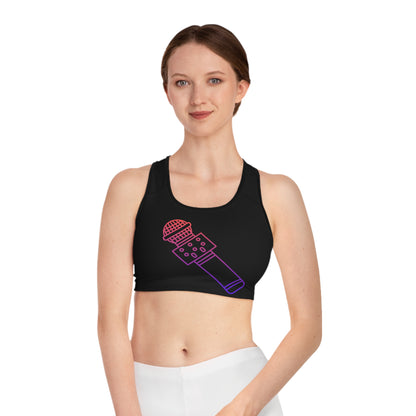 Sports Bra: Music Black