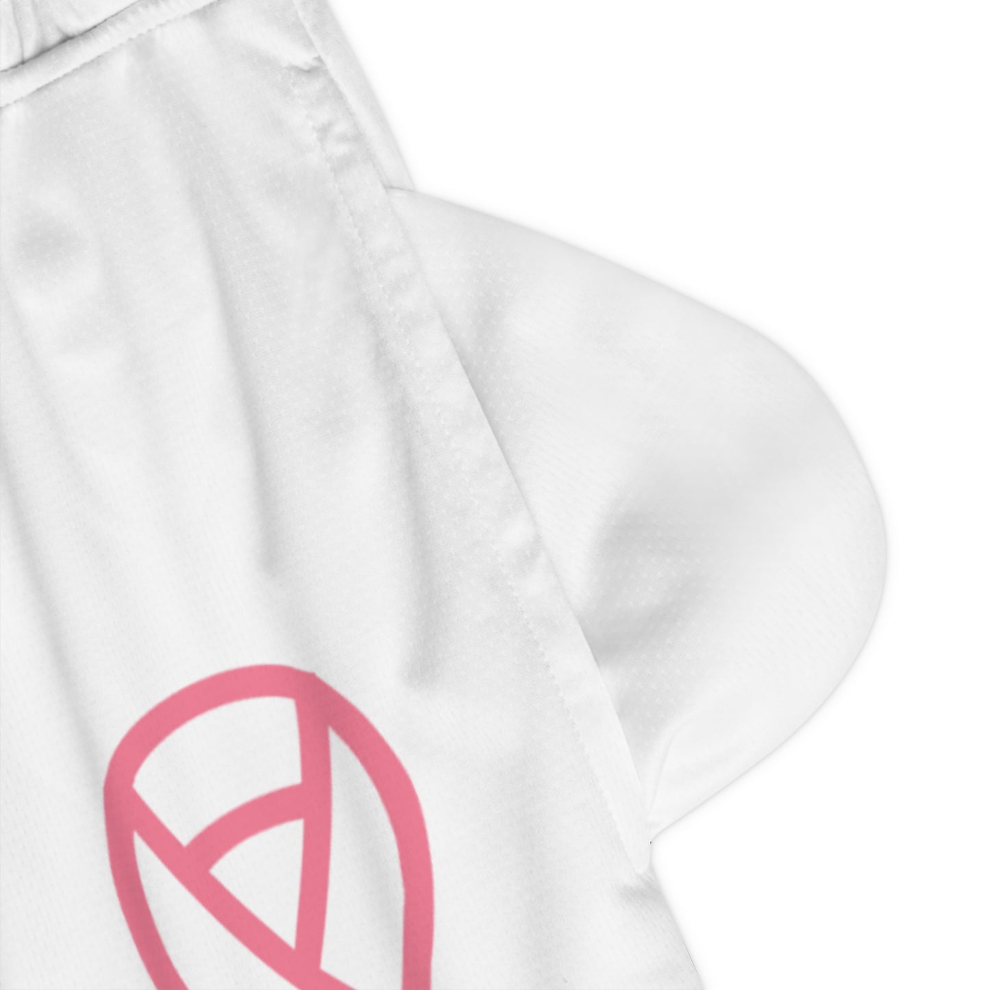 Basketball Rib Shorts: Fight Cancer White