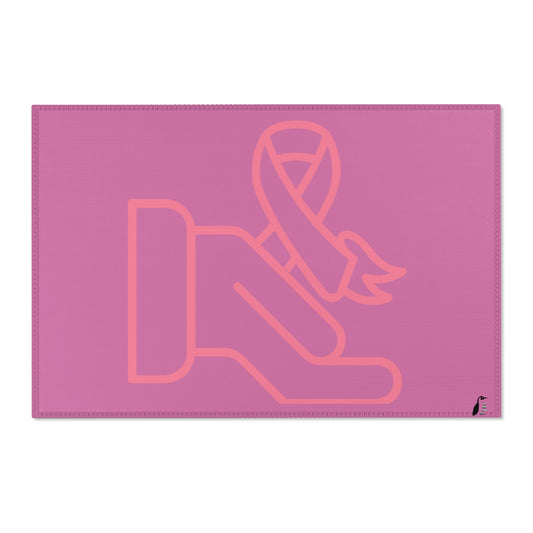 Area Rug (Rectangle): Fight Cancer Lite Pink