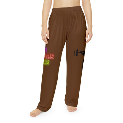 Women's Pajama Pants: Weightlifting Brown