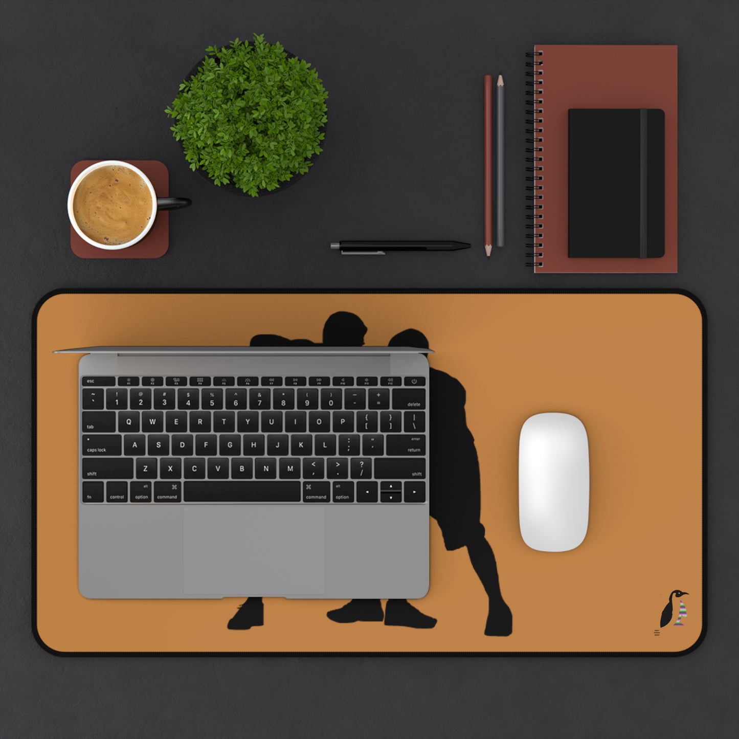 Desk Mat: Basketball Lite Brown