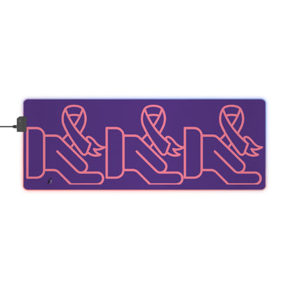 LED Gaming Mouse Pad: Fight Cancer Purple