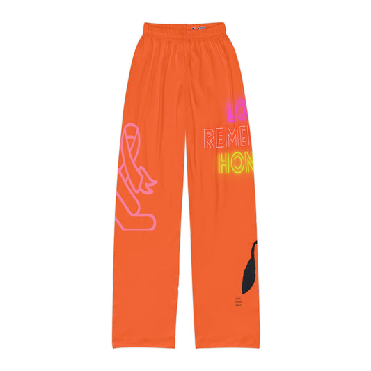 Kids Pajama Pants: Fight Cancer Orange