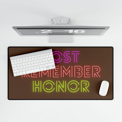 Desk Mats: Lost Remember Honor Brown