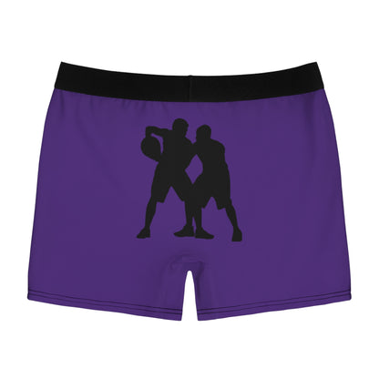 Men's Boxer Briefs: Basketball Purple