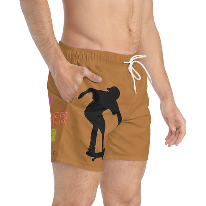 Swim Trunks: Skateboarding Lite Brown