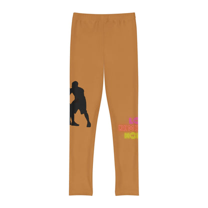 Youth Full-Length Leggings: Basketball Lite Brown