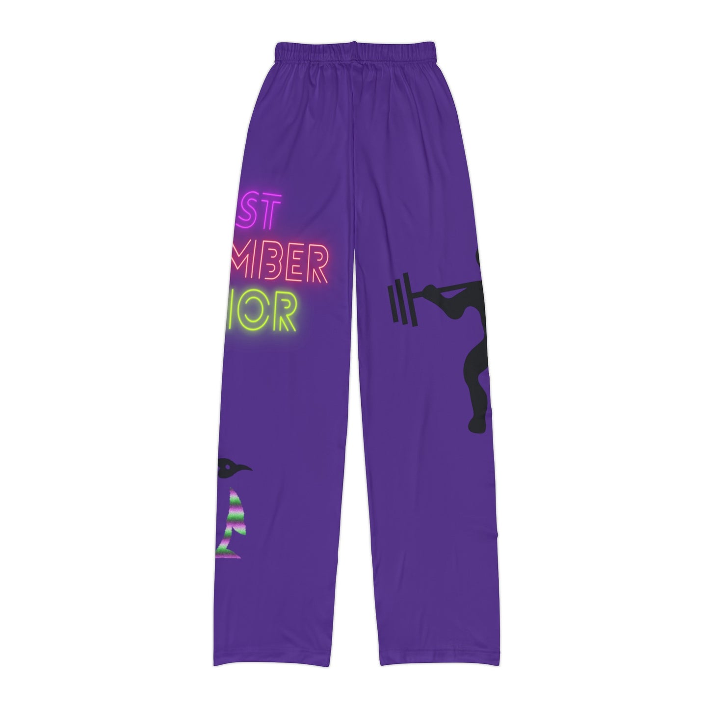 Kids Pajama Pants: Weightlifting Purple