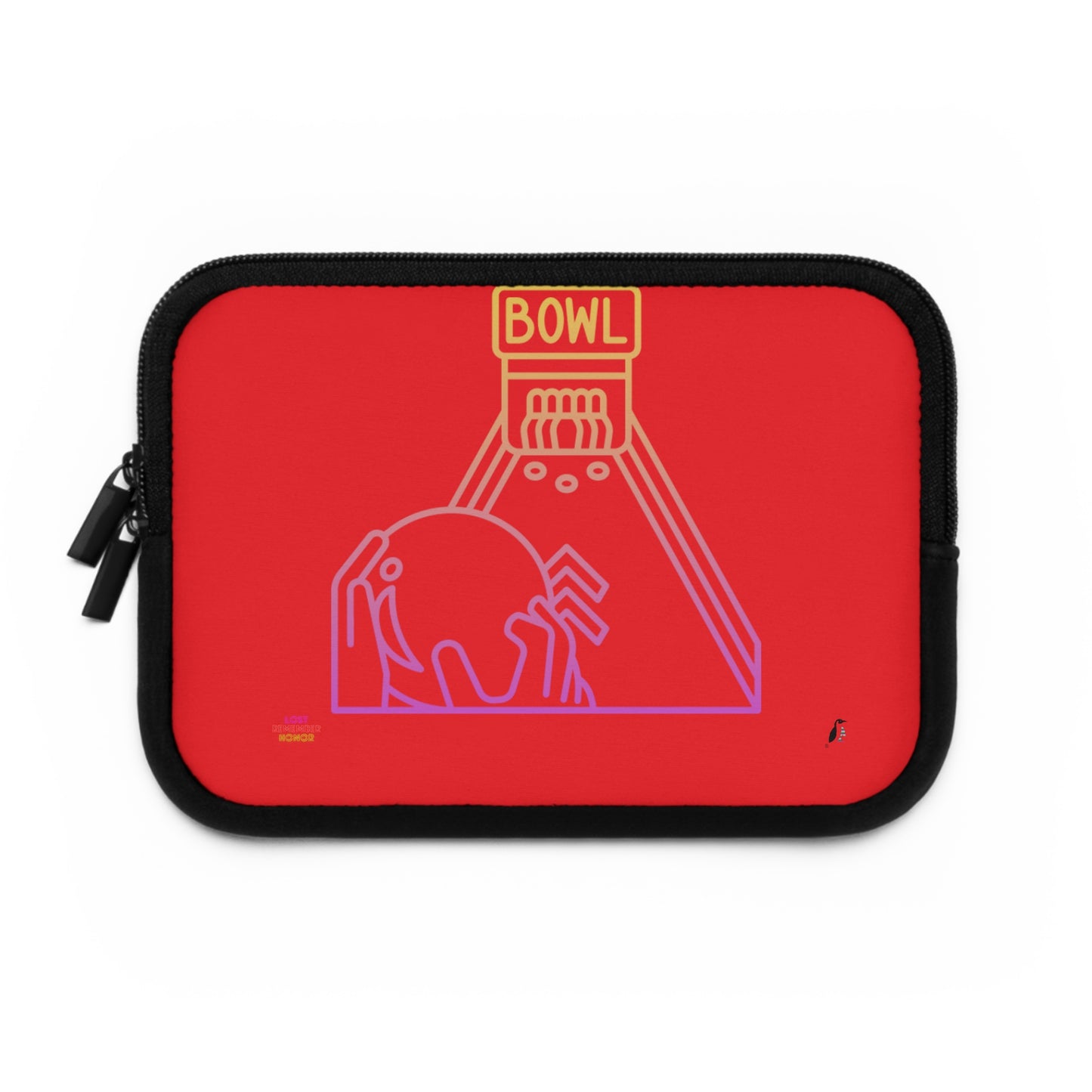 Laptop Sleeve: Bowling Red