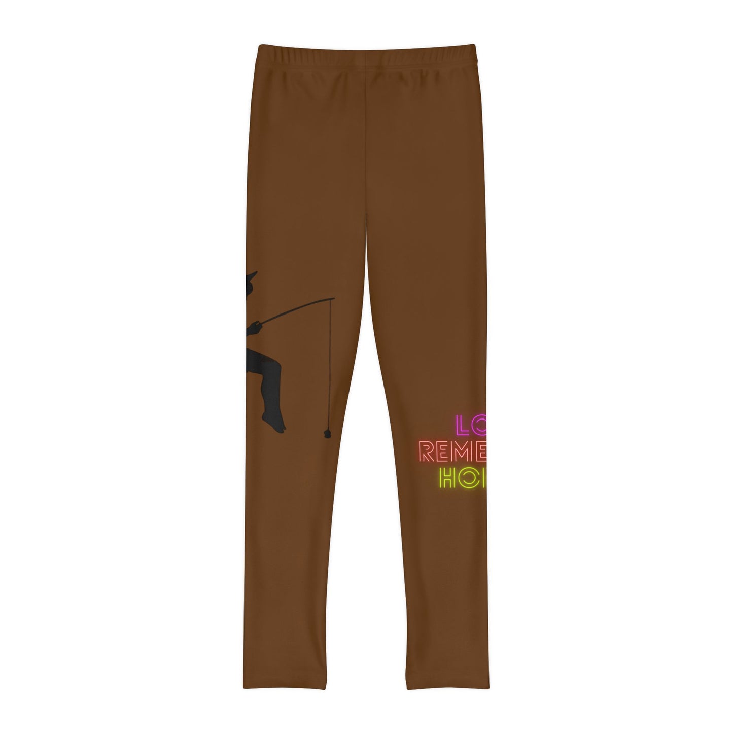 Youth Full-Length Leggings: Fishing Brown